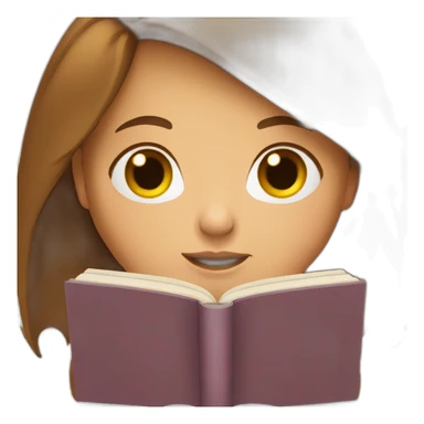 brown-hair-girl-with-book sticker