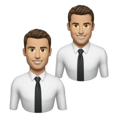 Cristiano Ronaldo et Emmanuel Macron sticker
