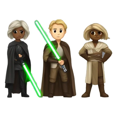 jedi wake up with sable laser and cape sticker