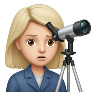 Jealousy - fear of losing someone's affection to a rival - looking through telescope sticker