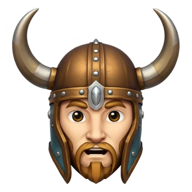 Solo el casco vikingo con cuernos sin cara de persona sticker