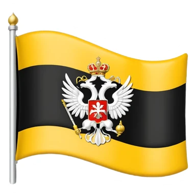 Flag of Russian empire. Horizontally up to down black yellow and white sticker