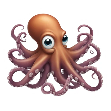 octopus cringing sticker