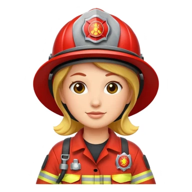 firefighter woman sticker