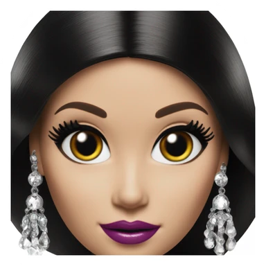 1899 Debut Barbie CC,Morticia Addams, , sparkling black octopus dress  sticker