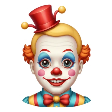 Cute Vintage circus clown sticker