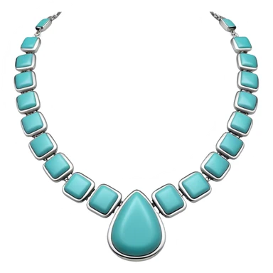 Western silver turquoise necklace  sticker