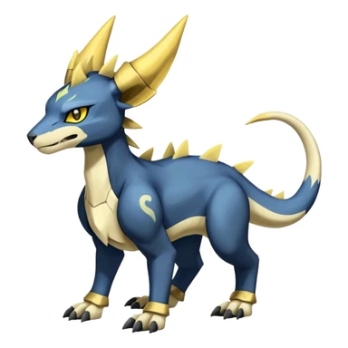 Manectric-Luxray-Cubone-Marowak-Draco-Fakémon-hybrid-creature (full body), 4 legs sticker