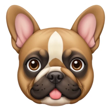 Bouledogue français couleur fauve tête noir  sticker