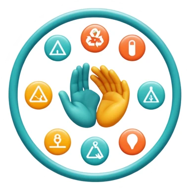 simbolo da terapia ocupacional sticker