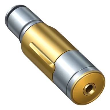 a single gun bullet sligly ratated to the right side sticker