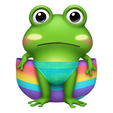 Frog wearing a bathing suit  sticker