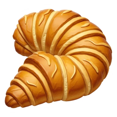 croissant font U sticker