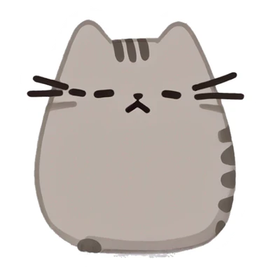 sad pusheen sticker