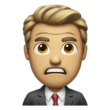 Angry Office boss sticker