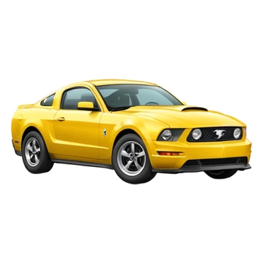 Create a mustang 309emoji in yellow colour  sticker
