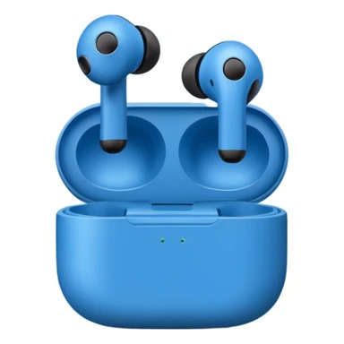blue wireless earbuds sticker