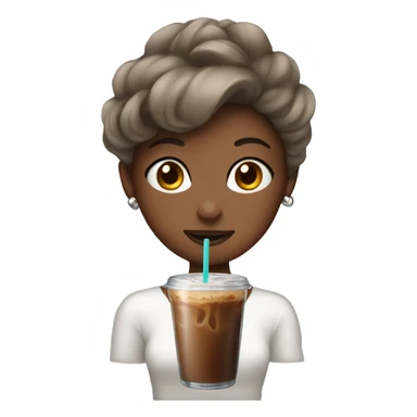 clean girl iced coffee sticker