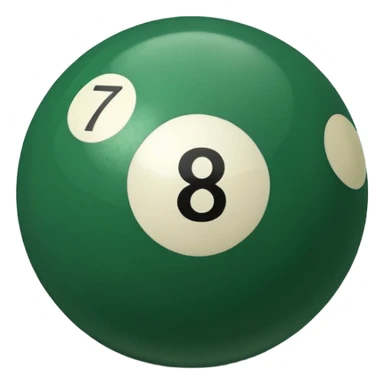 green billiard ball 7 number sticker