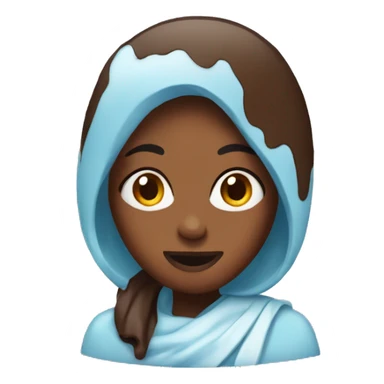 ice spice with chocolate on her face sticker