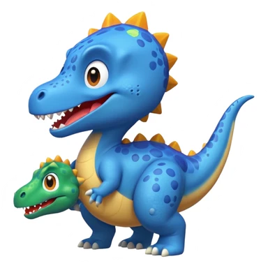 Bluey riding a dinosaur sticker