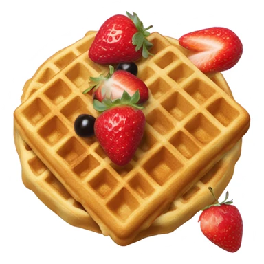 waffles with strawberries and cherries sticker