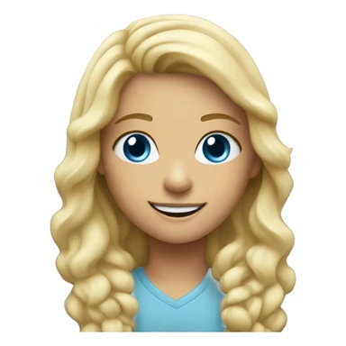 smiling girl in car interior with blue eyes sticker