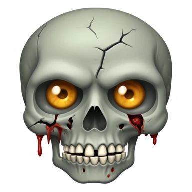 zombie skull sticker