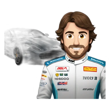 Fernando Alonso en Aston Martin sticker