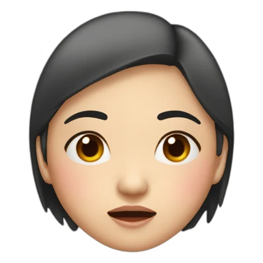 asian woman nosebleeding sticker