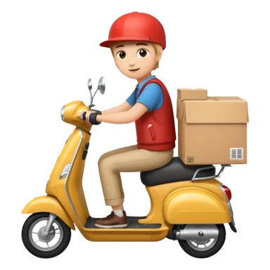 Delivery on a scooter sticker