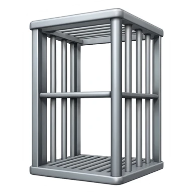 If there was a jail cell emoji in iOS, how would you design and iOS style emoji. Create an jail cell emoji with no prisoner. sticker