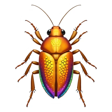 yellow bedazzled cockroach sticker