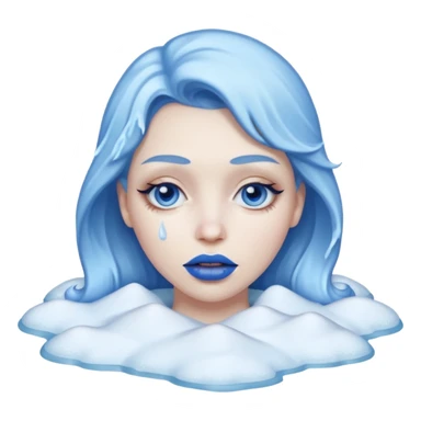 Frozen person dead in snow  sticker