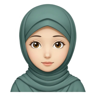 Muslim girl anime sticker