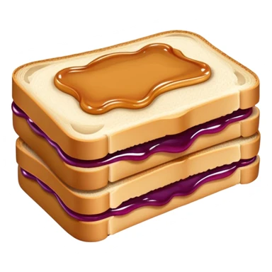Peanut butter and jelly sandwich  sticker