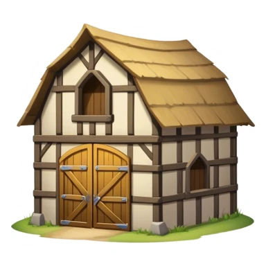 medieval resource storage barn sticker