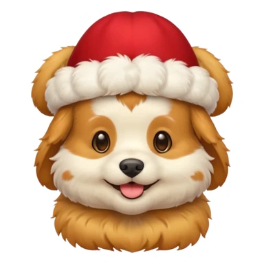 puppy dog with hat red sticker