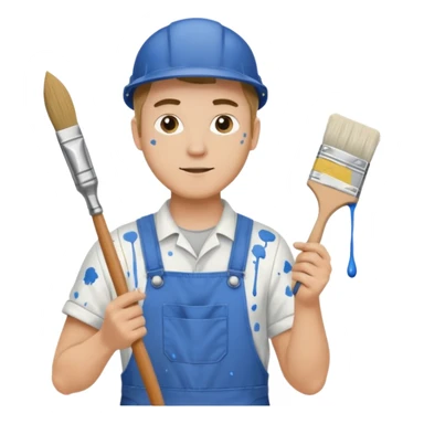  hitler working as a painter decorator sticker