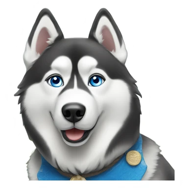 Blue eyed husky in Thailand  sticker