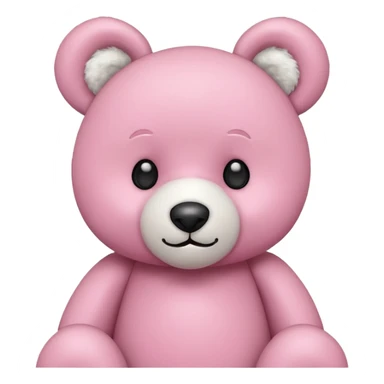 pink teddy bear tilted its head with its ears perked up sticker