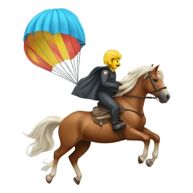 Horse parachuting  sticker
