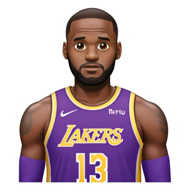 LeBron James wearing Lakers jersey sticker