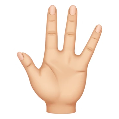 Hand with 5 finger all up except middle finger is down  sticker