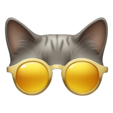 Un chat riche avec des lunettes de soleil sticker