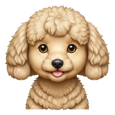 Cute beige malti poodle sticker