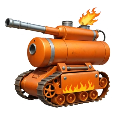 flame thrower with tank sticker