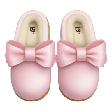 ugg slippers with light pink bows on the back sticker