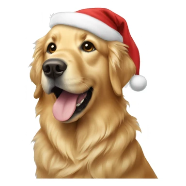 Golden retriever christmas  sticker