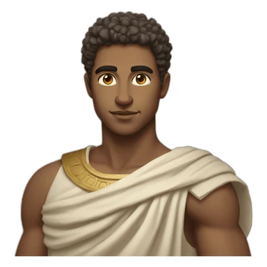 strong young ancient greek man light-skin sticker